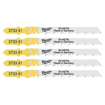 Milwaukee T144DF Fast Cut Jigsaw Blades for Wood 75mm x 4mm Pack of 5