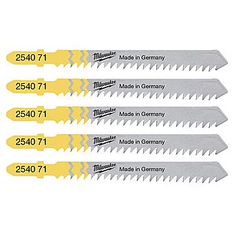 Milwaukee T111C Jigsaw Blades for Wood 75mm x 3mm Pack of 5