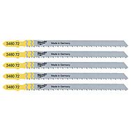 Milwaukee T101BR sp. Special Application Jigsaw Blades for Wood and PVC 105mm x 2.5mm Pack of 5