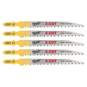 Milwaukee T234X Fast & Clean Cutting Jigsaw Blades for Wood & PVC 91mm x 2.5mm