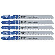 Milwaukee T127D Jigsaw Blades for Aluminium 75mm x 3mm Pack of 5