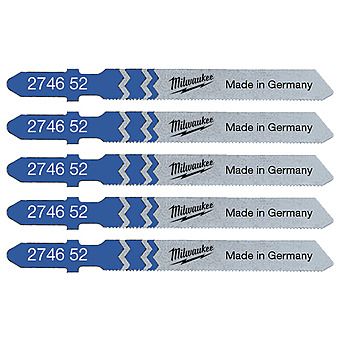 Milwaukee T118G Jigsaw Blades For Metal 55mm x 0.7mm Pack of 5