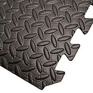 6 Pack of 60cm x 60cm EVA Foam Black Floor Mat