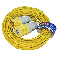 Faithfull 14m 110V 1.5mm Trailing Extension Cable Lead 16A