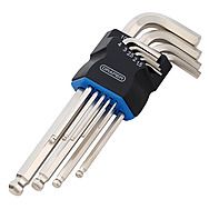 Draper 9 Piece Metric Long Arm Hexagon And Ball End Hex Key Set