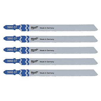 Milwaukee T138A Jigsaw Blades for Metal 105mm x 1mm Pack of 5