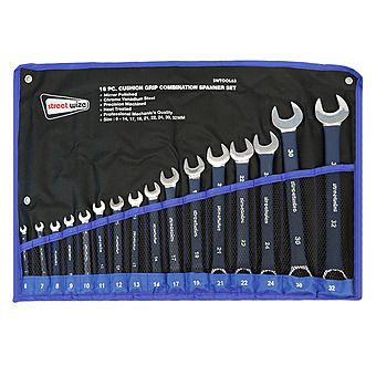 Streetwize 16 Piece Cushion Gip Combination Spanner Set