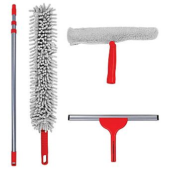 Dekton Extendable Squeegee and Duster Cleaning Kit