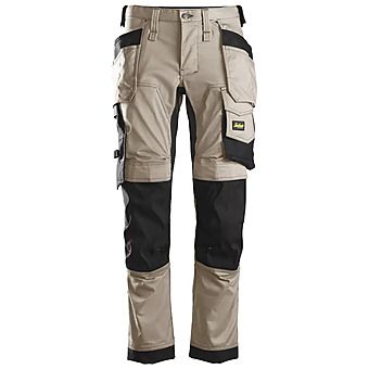 Picture of Snickers 6241 AllroundWork Stretch Trousers Khaki/Black