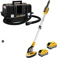 DeWalt DCE800 Drywall Sander with 2x 8.0Ah 18V Batteries & DCV586M M-Class Dust Extractor Without Batteries