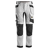 Snickers 6241 AllroundWork Stretch Trousers White/Black