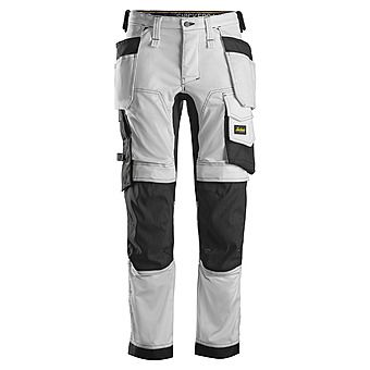 Picture of Snickers 6241 AllroundWork Stretch Trousers White/Black
