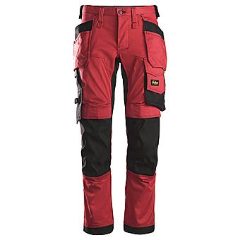 Picture of Snickers 6241 AllroundWork Stretch Trousers Chilli Red/Black