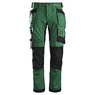 Snickers 6241 AllroundWork Stretch Trousers Forest Green / Black