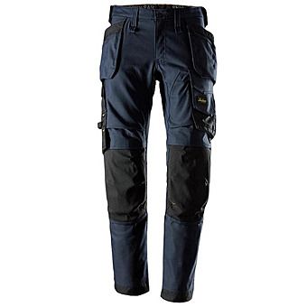 Picture of Snickers 6244 AllroundWork Canvas Stretch Trousers Navy/Black