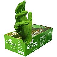 Griptorq Biodegradable Nitrile Gloves - Green - 50 Pack