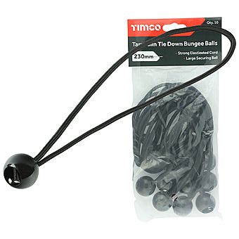 Timco Tarpaulin Tie Down Bungee Balls 10 Pack 230mm