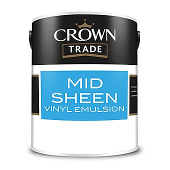 Picture of Crown Trade Mid Sheen Vinyl Emulsion Paint Brilliant White