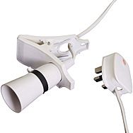 Clip/Clamp On Lamp for BC Light Bulb with 2m Flex