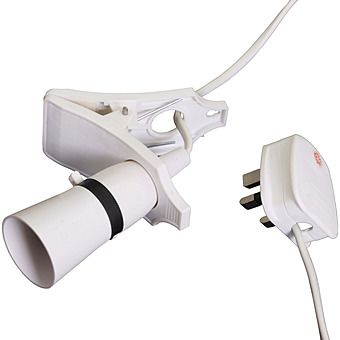 Clip/Clamp On Lamp for BC Light Bulb with 2m Flex