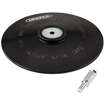 Draper 125mm Hook & Loop Backing Pad For Drills