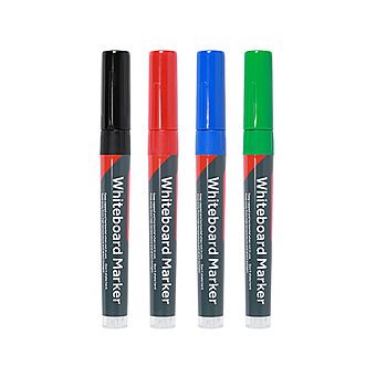 Timco 4 Pack Mixed Colour Whiteboard Markers