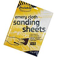 ProSolve Emery Cloth Sanding Paper Sheets 5 Pack
