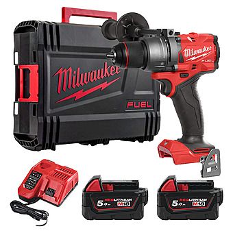 Milwaukee M18 FPD3-502X 18V FUEL Combi Hammer Drill 2 x 5.0Ah Batteries