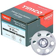 TIMco MID35 Metal Insulation Discs 35mm Pack of 100
