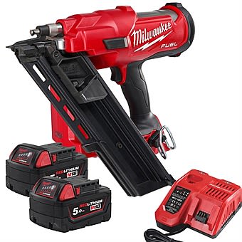 Milwaukee M18 FFN-502C 18V FUEL Framing Nailer with 2x 5.0Ah Batteries