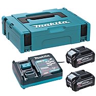 Makita 1911C9-1 XGT 40Vmax 2x 4.0Ah High Output Tabless Power Source Batteries & Rapid Charger Kit
