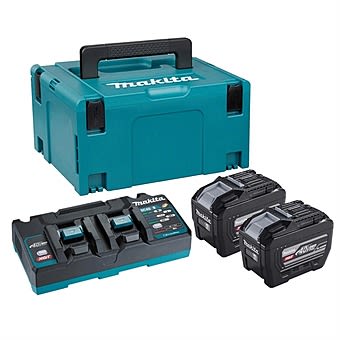 Makita GBBPSKGPE2J 40VMax XGT Power Source Kit 2 x 8.0Ah Tabless Batteries & Dual Rapid Charger