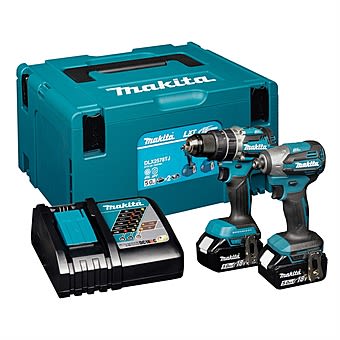 Makita DLX2578TJ 18V LXT Combi Drill & Impact Driver Twinpack 2 x 5.0Ah Batteries