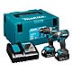Makita DLX2578TJ 18V LXT Combi Drill &amp; Impact Driver Twinpack 2 x 5.0Ah Batteries