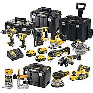 DeWalt 18V XR 10 Piece Power Tool Kit 3 x 5.0Ah Batteries - DCK755P3T + DCP580 + DCW211 + DCW604