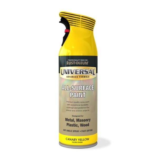 RustOleum Universal All Surface Spray Paint - Canary Yellow