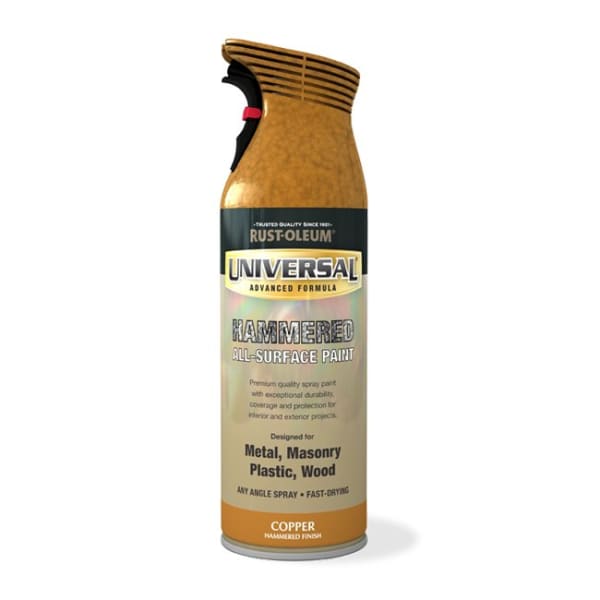 RustOleum Universal All Surface Hammered Spray Paint - Copper