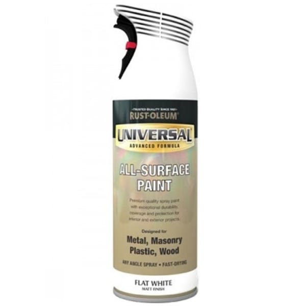 RustOleum Universal All Surface Paint Matte White 400ml