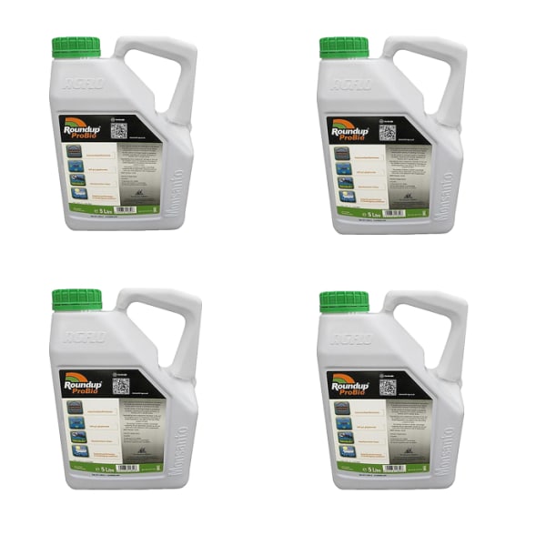 Roundup 5L Pro Bi-Active Weedkiller 4 Pack