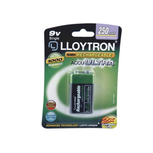 Lloytron PP3 9V Rechargeable Battery NiMH