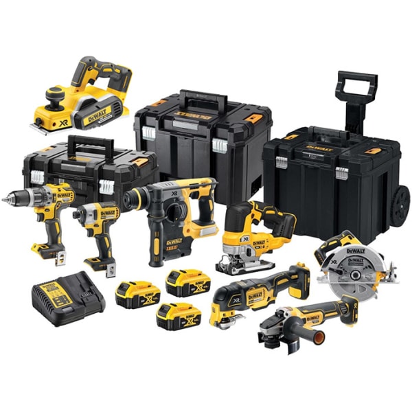 DeWalt 8 Piece ALL Brushless 18v Kit 3 x 5.0Ah XR Batteries DCK755P3T + DCP580