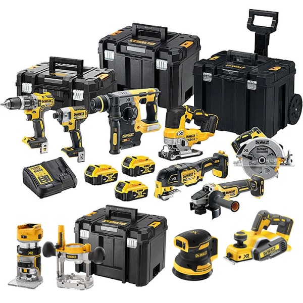 DeWalt 18v XR 10 Piece Power Tool Kit 3 x 5.0Ah Batteries - DCK755P3T + DCP580 + DCW210 + DCW604