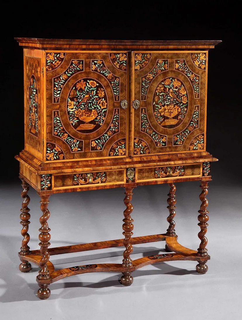 A William &amp; Mary marquetry cabinet