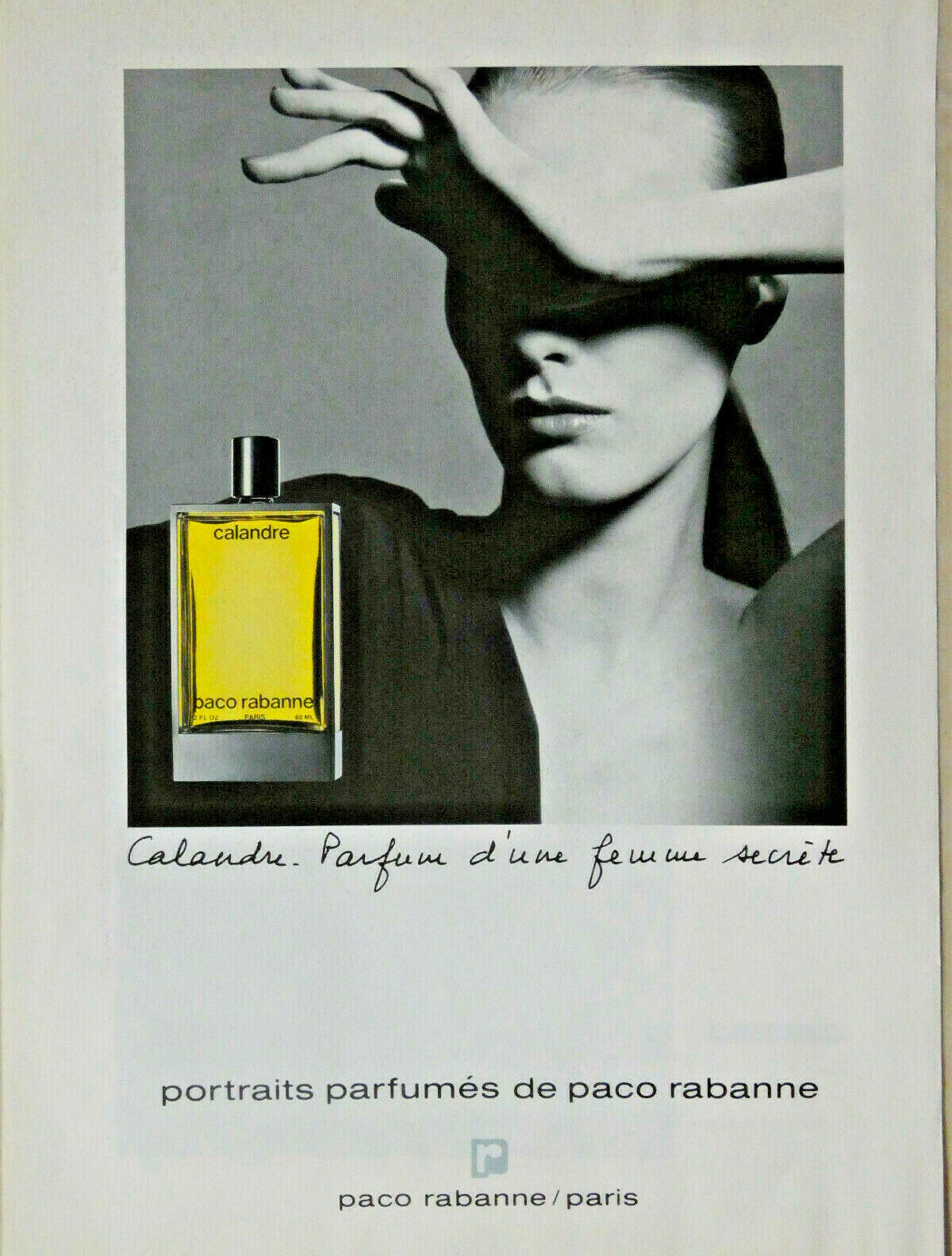 Paco Rabanne imagined a fragrance called Calandre – the word means 'automobile grill' – and turned it into an icon of modern femininity