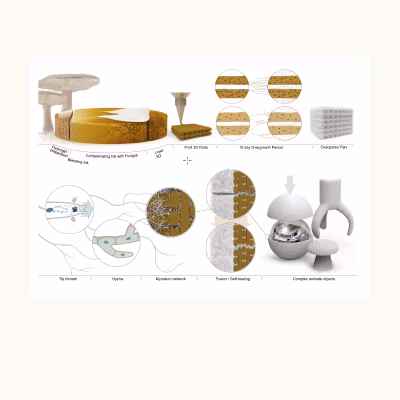 Three-dimensional printing of mycelium hydrogels into living complex materials
