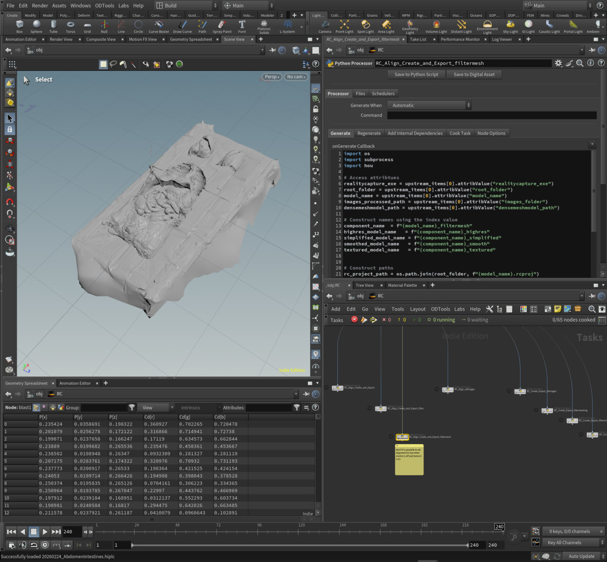 Augmedi AG – Houdini Scripts für anatomische 3D-Modelle
