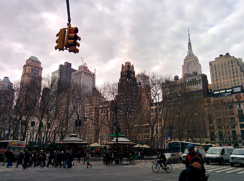 Bryant Park and the Empire State.