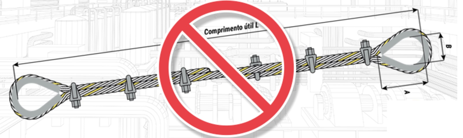 Grampo para cabo de aço