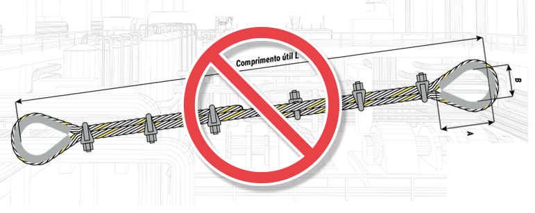 Grampo para cabo de aço