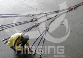 Inspeção em linga de corrente